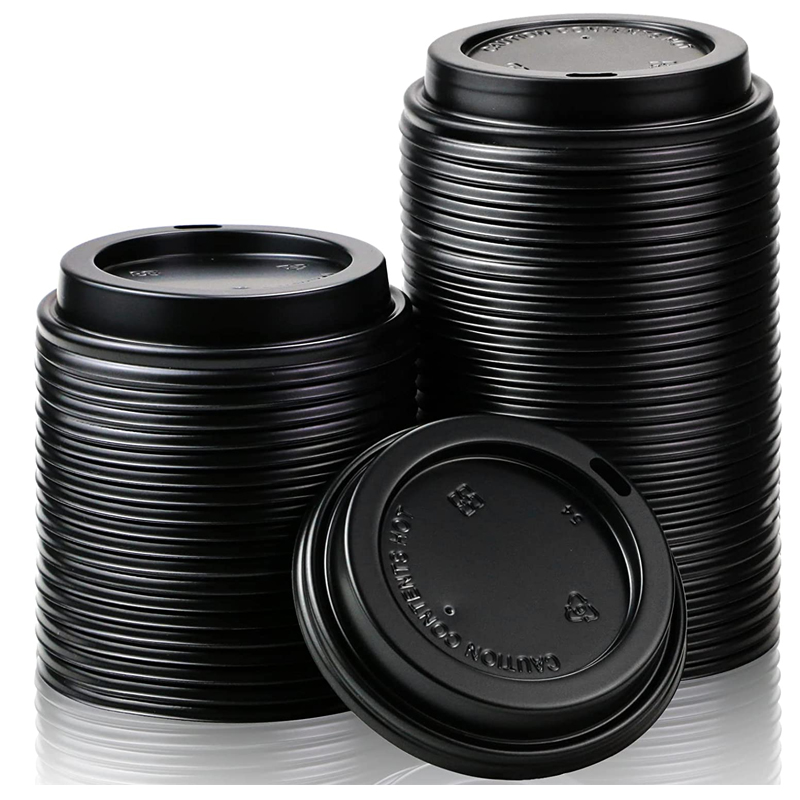 Disposable Black Paper Cup Lids