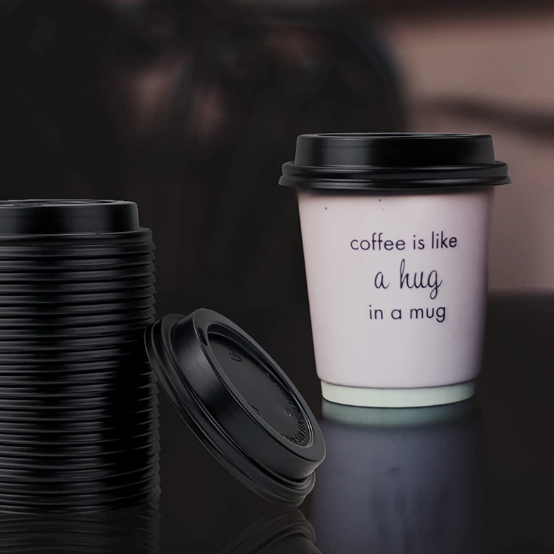 Disposable Black Paper Cup Lids