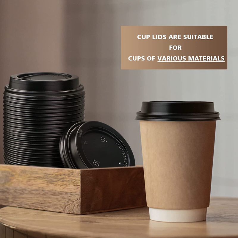 Disposable Black Paper Cup Lids