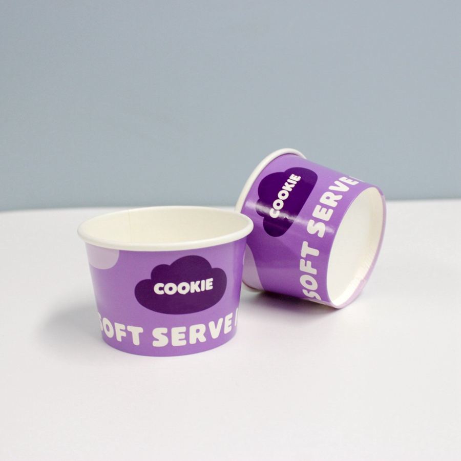 Wholesales Custom Paper Cup for Ice Cream Frozen Yogurt