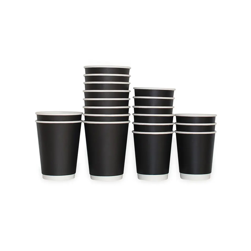 Wholesale Big Black Coffee Paper Cups with Printing Design