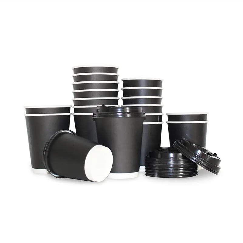 Wholesale Big Black Coffee Paper Cups with Printing Design