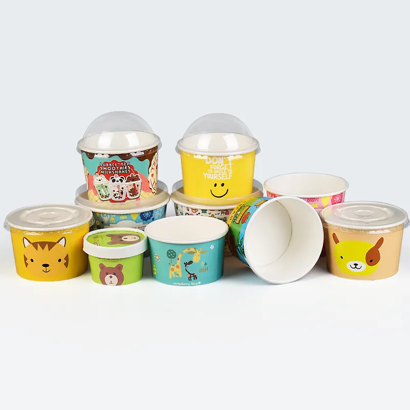 Food Grade Custom Printing Paper Cups for Ice Cream