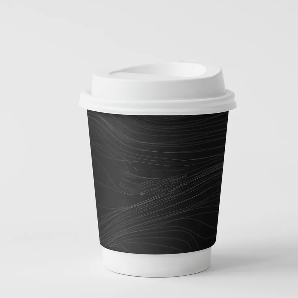 Custom Eco-Friendly Biodegradable Coffee Paper Cups With Lids