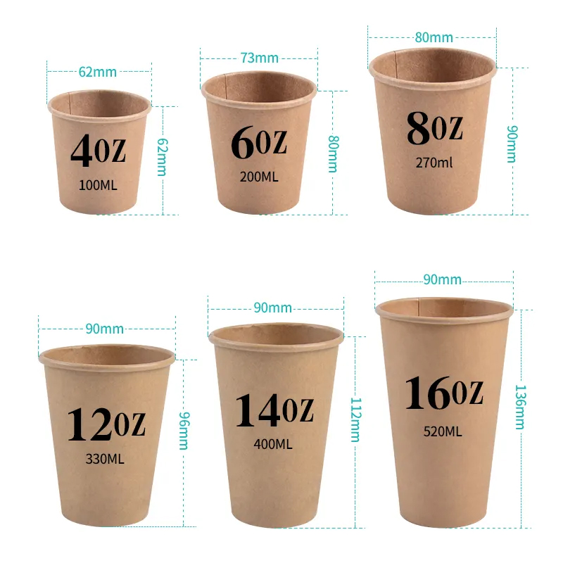 Disposable Double Wall Coffee Hot Drink Paper Cup