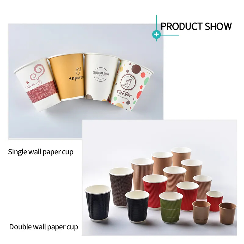 Disposable Double Wall Coffee Hot Drink Paper Cup