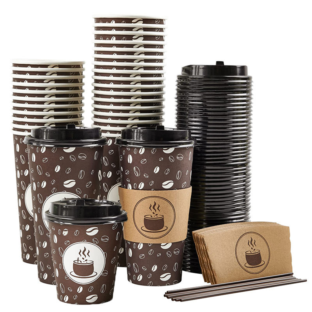 16 Oz Coffee Cups with Lids