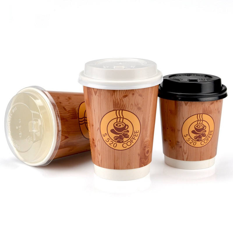 16 Oz Disposable Coffee Cups with Lids