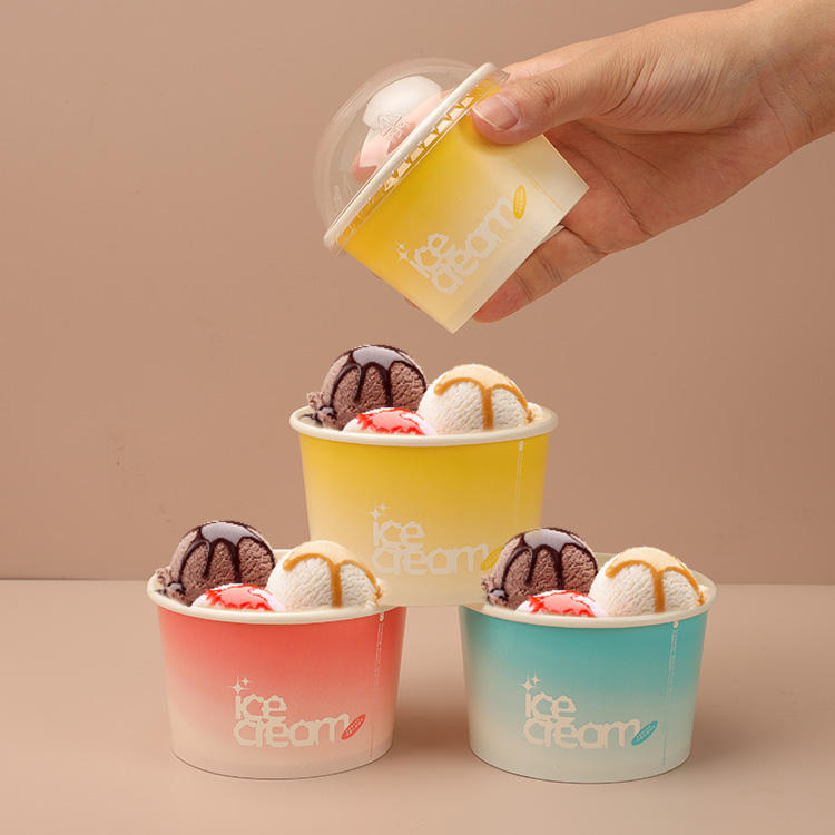 Ice Cream Cup 8oz With Dome Lids