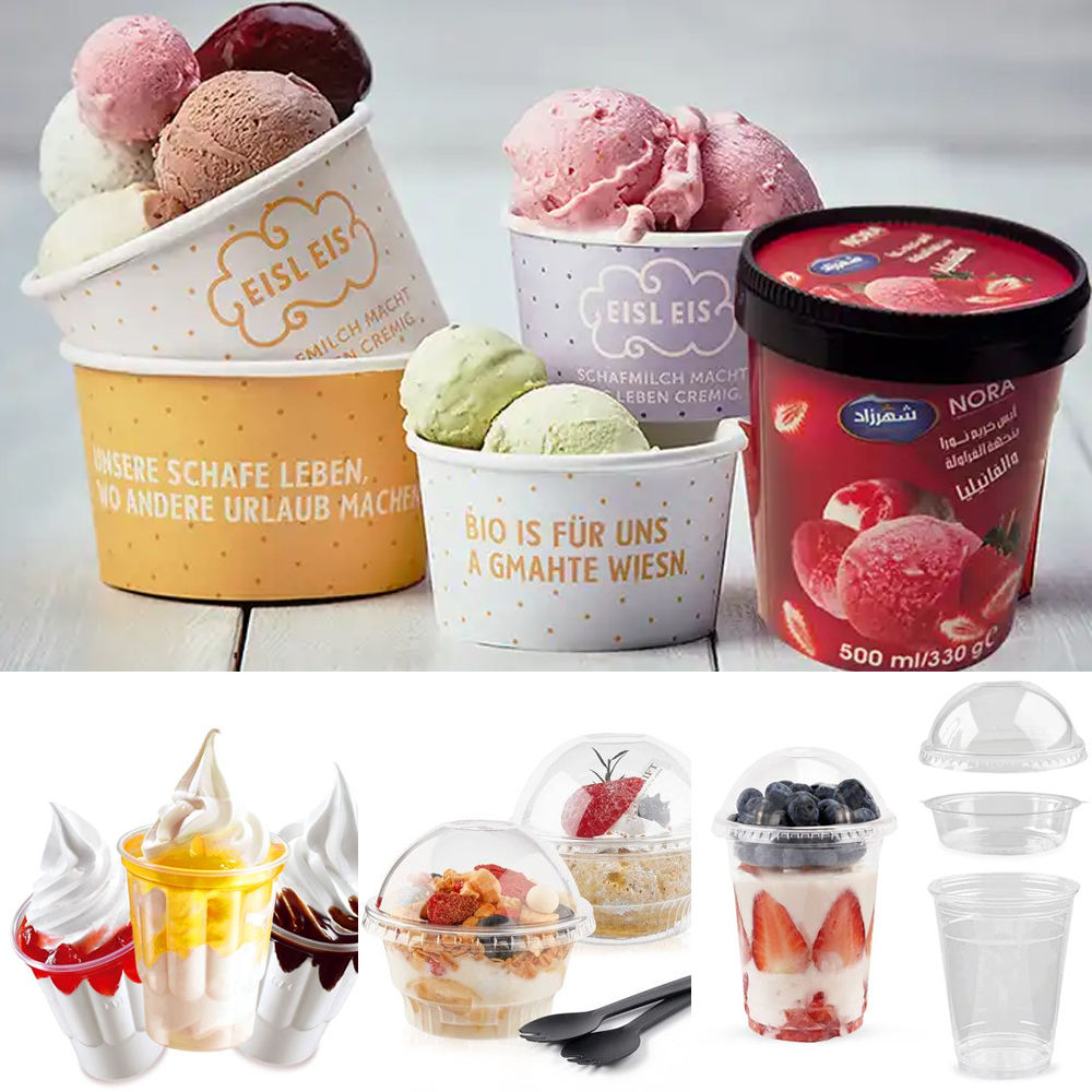 Disposable Custom Icecream Paper Packaging