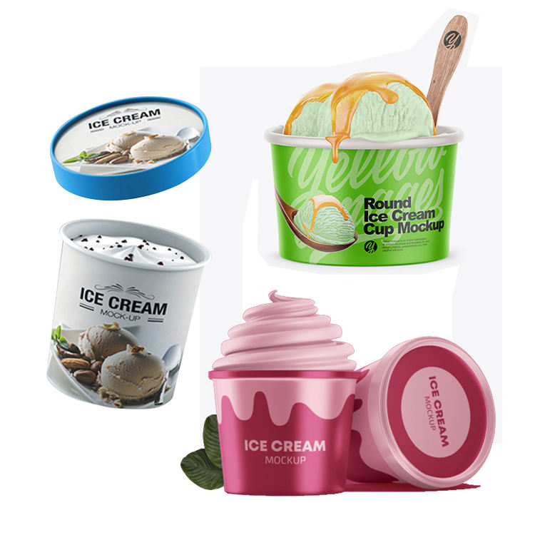 Disposable Custom Icecream Paper Packaging