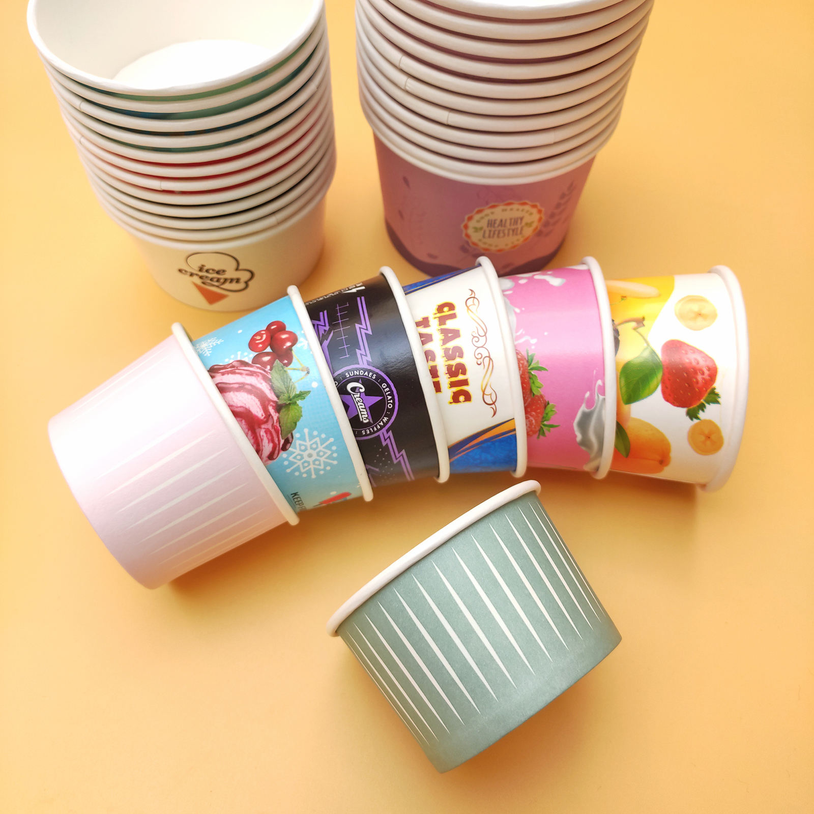 Custom Ice Cream Paper Cup 6oz