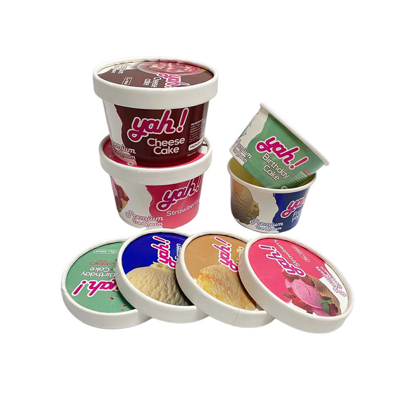 Disposable Ice Cream Container with Lids