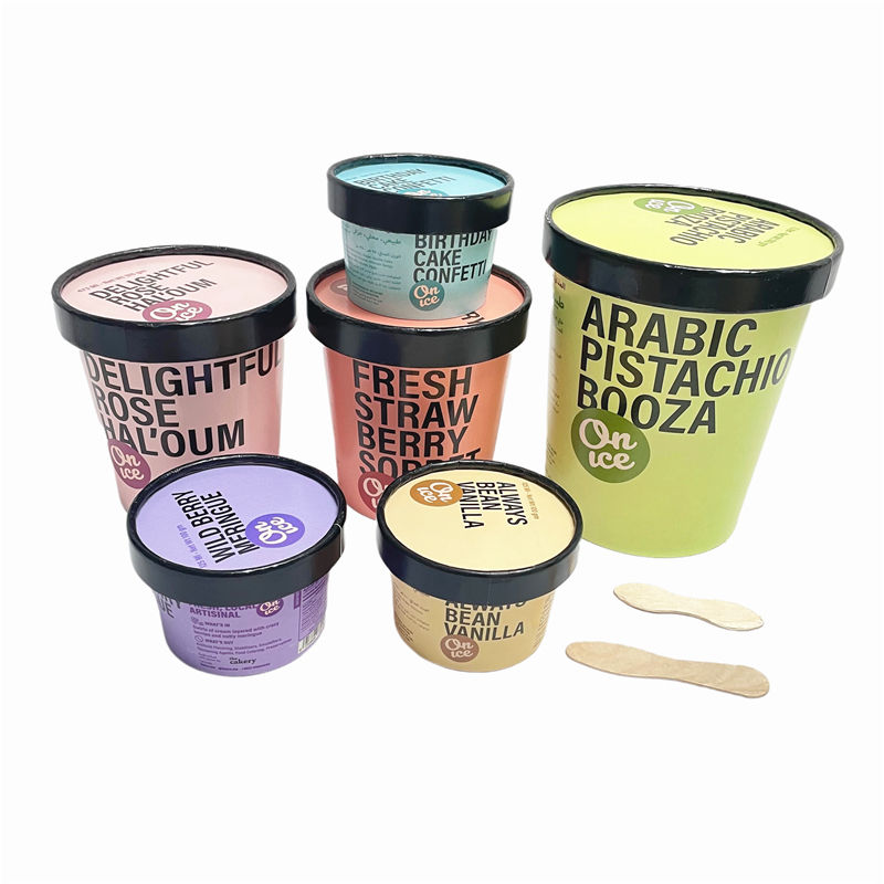 Disposable Ice Cream Container with Lids