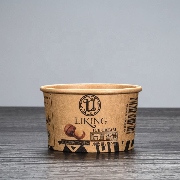 Paper Ice Cream Bowl with Lid