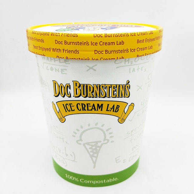 Custom Logo Ice Cream Cups with Lid