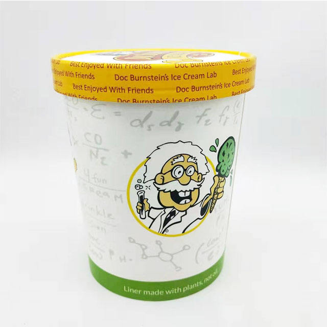 Custom Logo Ice Cream Cups with Lid