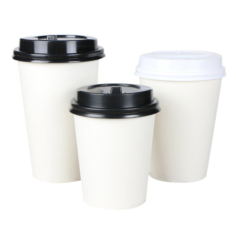 Coffee Paper Cup with Lids and Sleeves